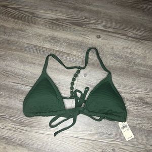 NWT green Aerie bikini top